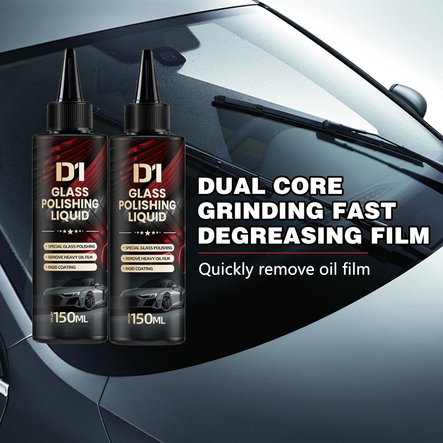 2Pcs Bianca Glass Polishing Liquid D1, Bomini Car Glass Polishing, Auto Compound