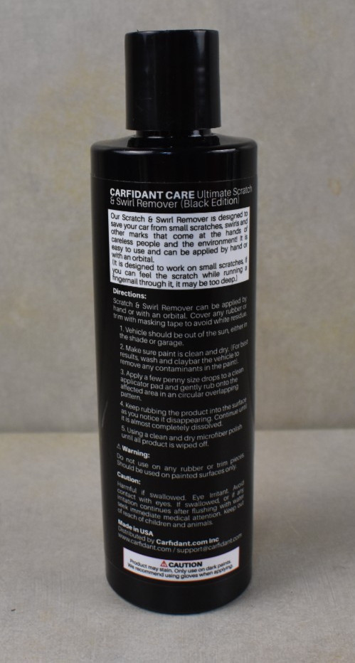 CARFIDENT Black Edition Scratch and Swirl Remover 8.4 oz. New/Sealed