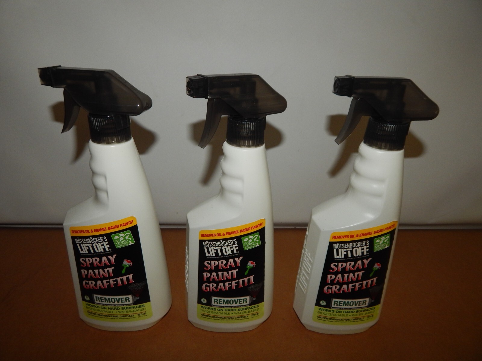 Lot of 3 22 Oz Spray Bottles Motsenbocker’s Lift Off Graffiti Oil Enamel Paint
