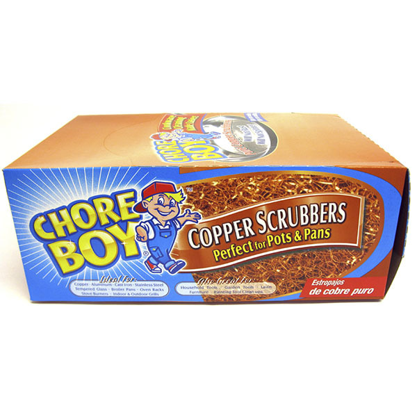 6 Chore Boy Copper Scrubber Scouring Pad 100% Pure Copper Wool