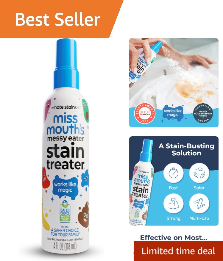4oz Unscented Stain Remove Spray – Fast Solution for Food & Grease on Baby Items