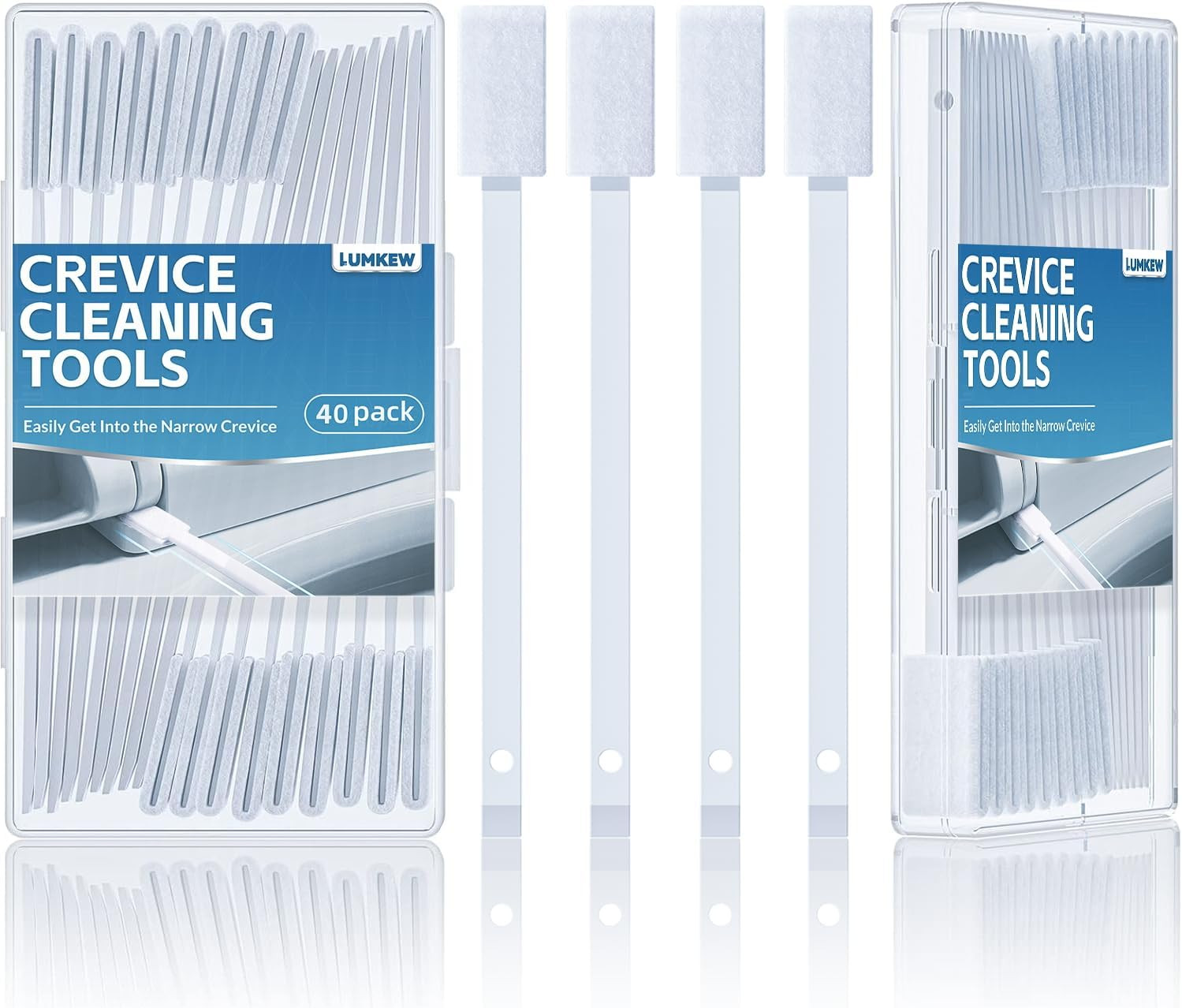 40Pcs Disposable Crevice Cleaning Brushes Small Spaces Detail Gaps Scrub Cleaner