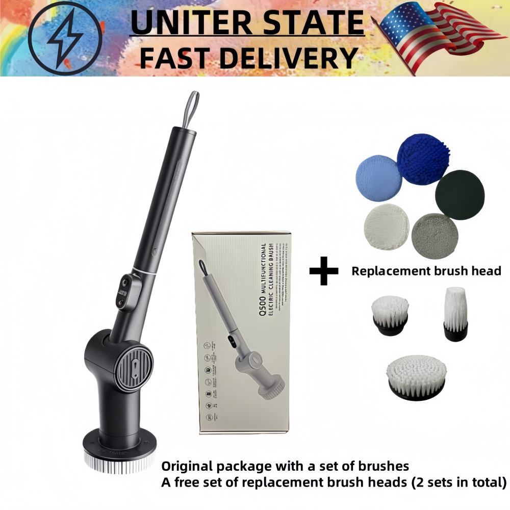 Electric Scrubtastic Rechargeable Cordless Spin Scrubber 16Head Car Cleaning Mop