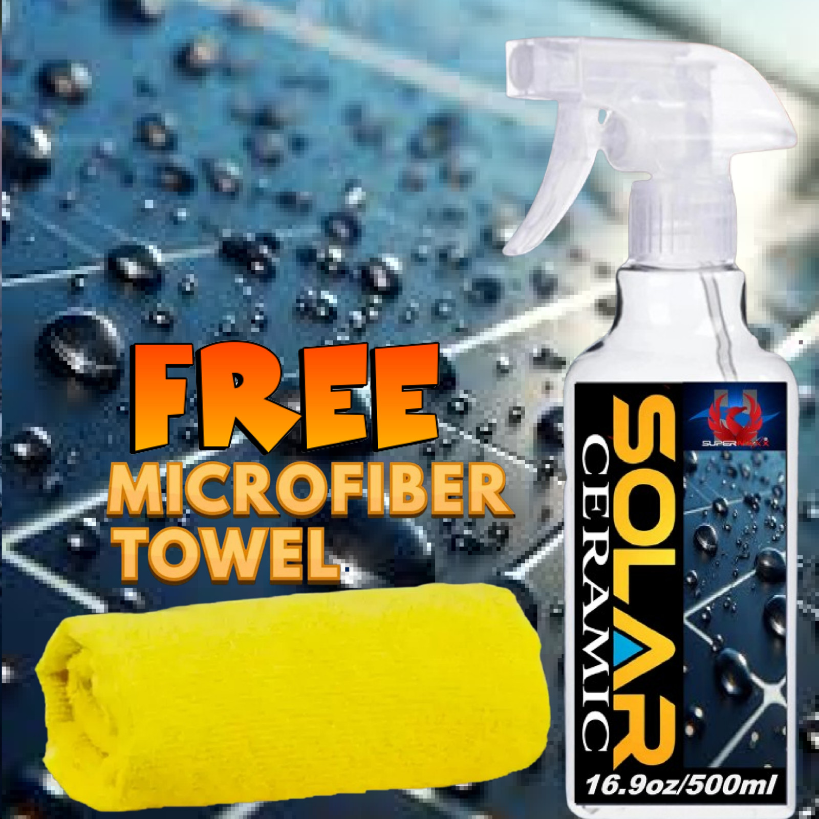 SOLAR PANEL CLEANER TRICURE CERAMIC CLEAR COATING SPRAY PROTECTION -16.9oz/500ml