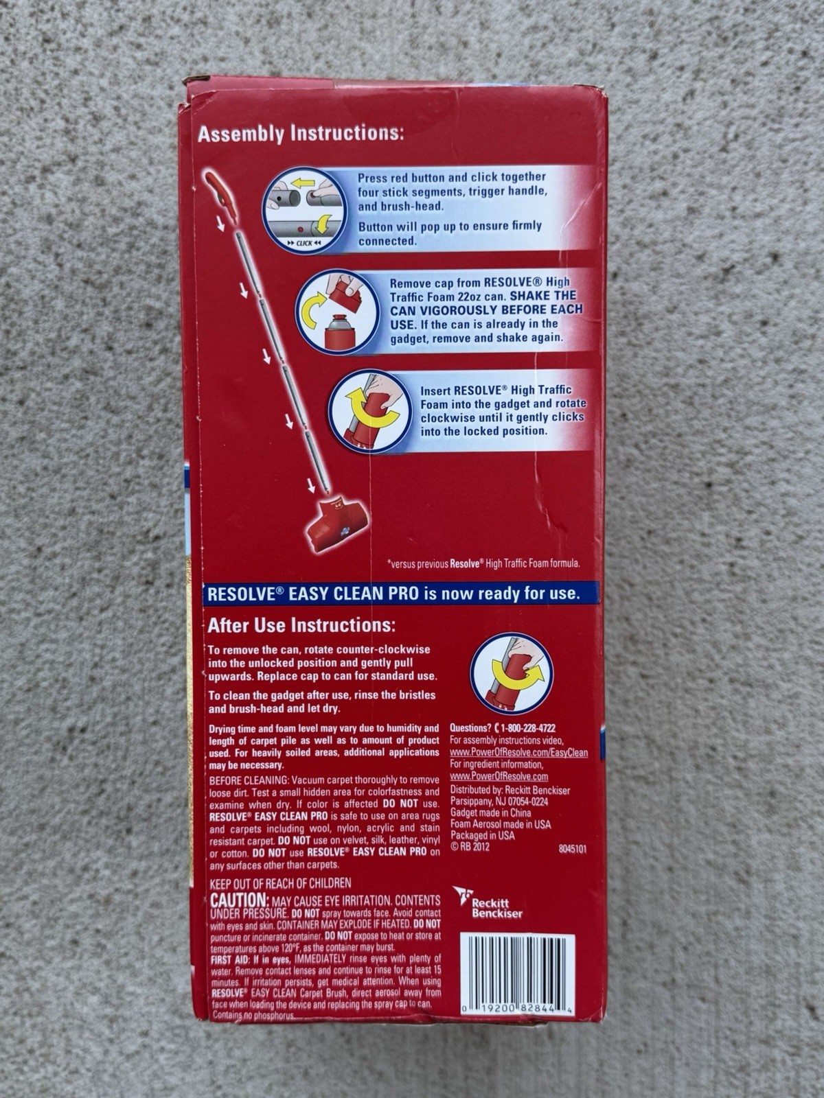 Resolve Easy Clean Pro Carpet Cleaner Gadget Foam Refill 22 oz Clean & Fresh NEW