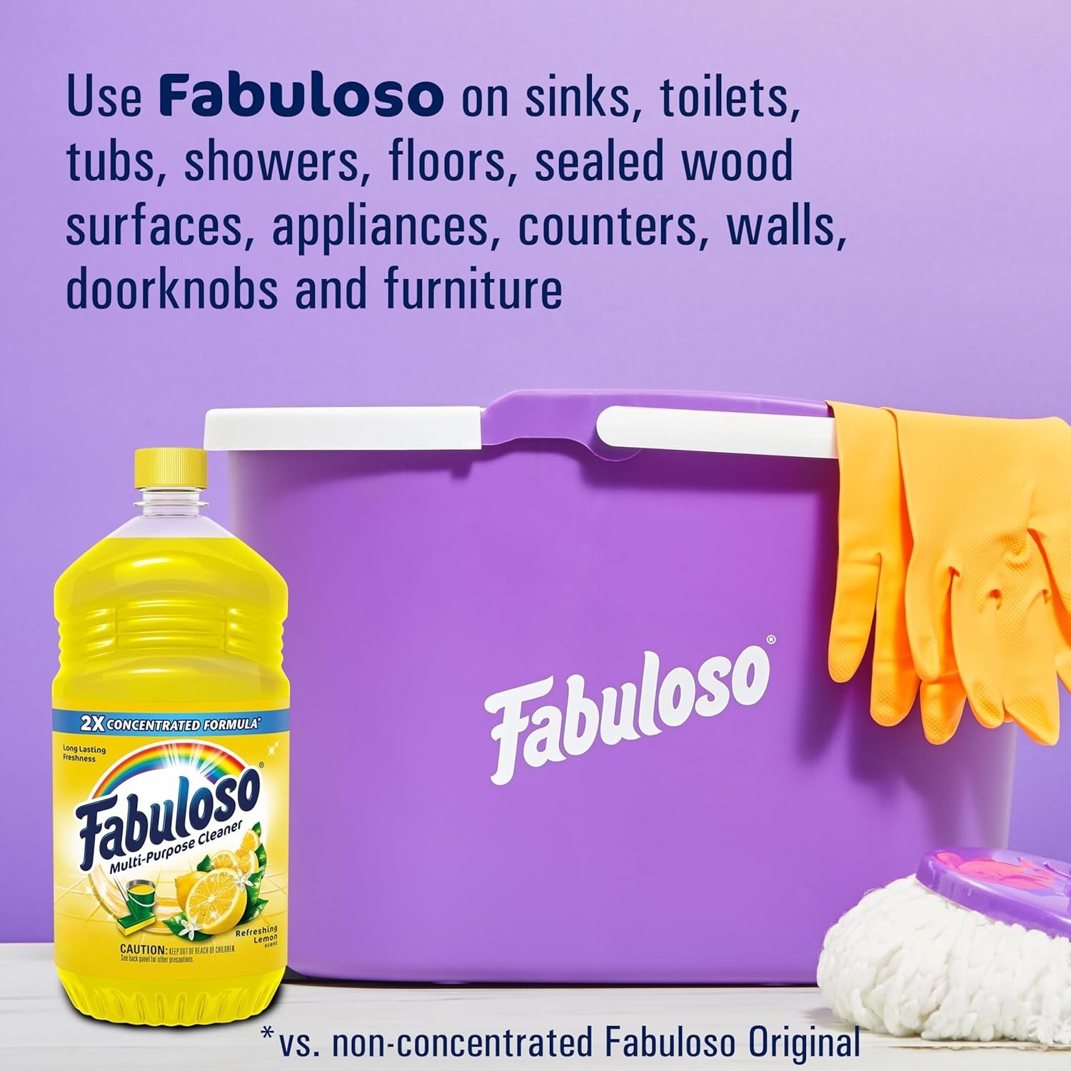 Cleaner Multi Purpose 56 Fl Oz Fabuloso Concentrated Formula Lemon