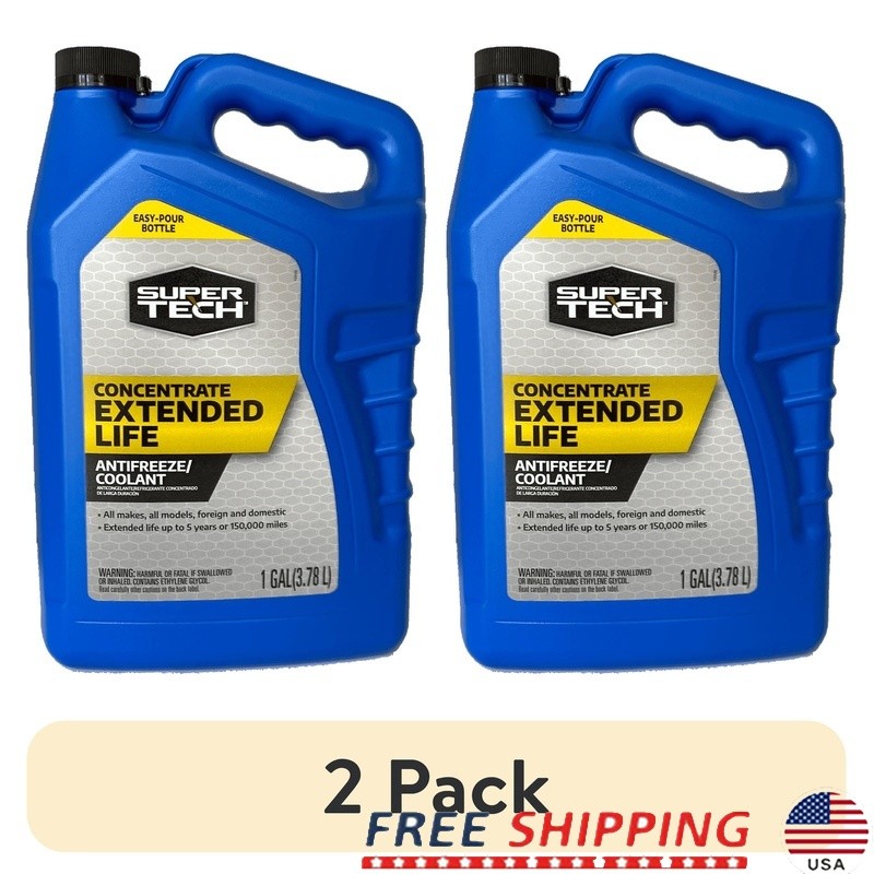 Extended Life Antifreeze Coolant 2 Pack Concentrate 1 Gal Universal Protection