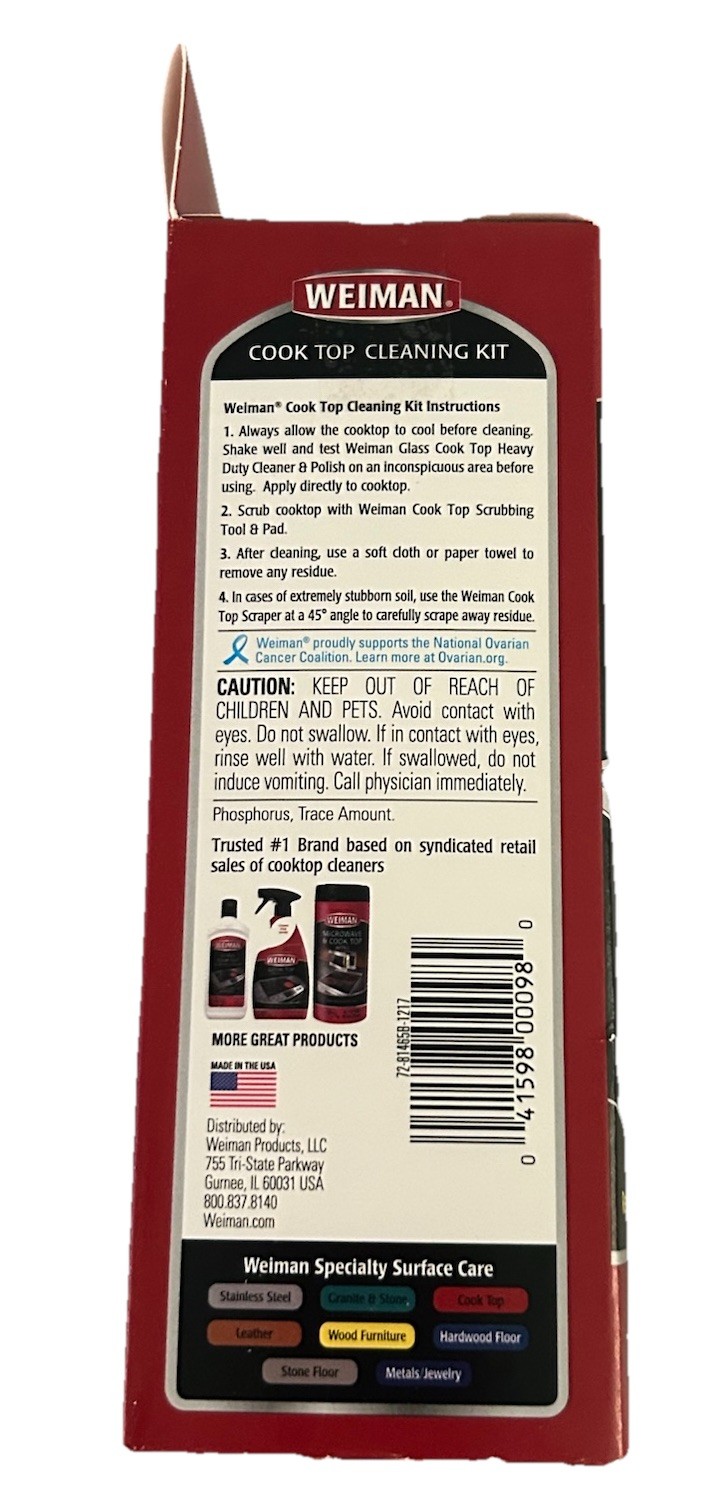 Weiman Trusted #1 Brand Complete Cook Top Cleaning Kit