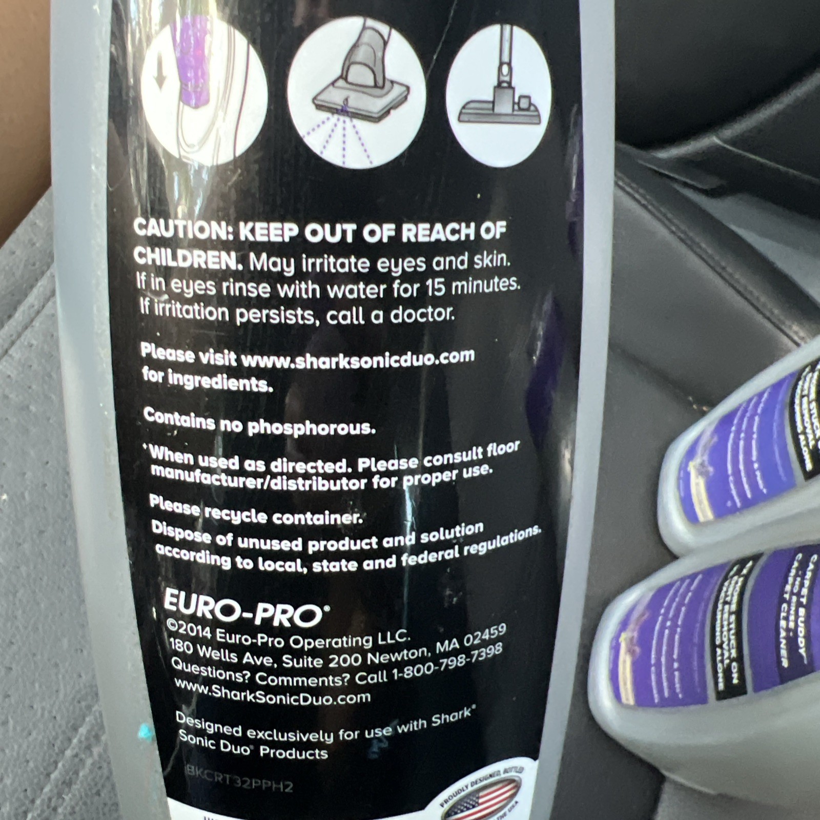 NEW! SEALED! Shark Carpet Buddy No Rinse Carpet Cleaner English Lavender 32oz