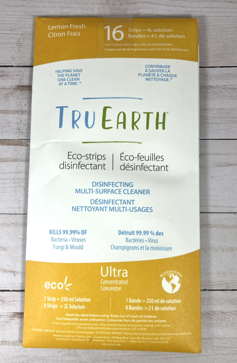 Tru Earth Lemon Fresh Eco-Strips 16 Count Ultra Concentrated (3 Pack)