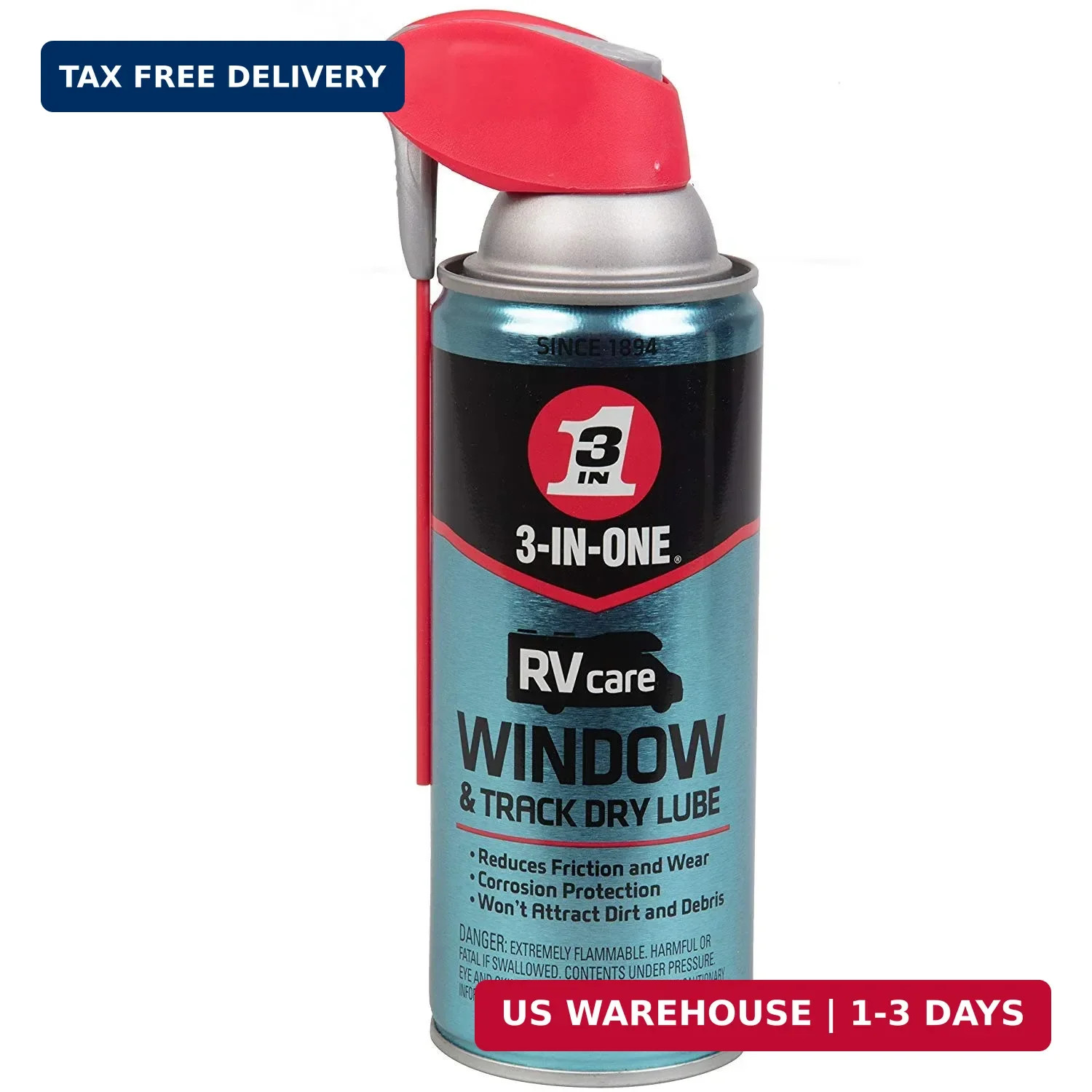 3-IN-ONE RVcare Slide Out Silicone, 11 oz. And RV Care Window & Track Dry Lube