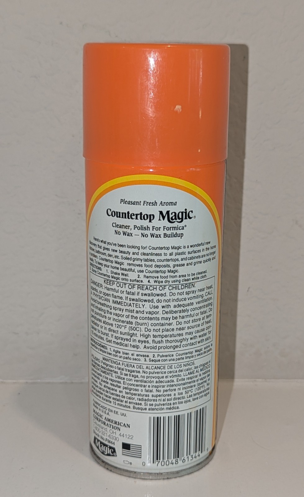 Vintage COUNTERTOP MAGIC 13 Oz Original Aerosol Spray Formica Laminate V.Full T2
