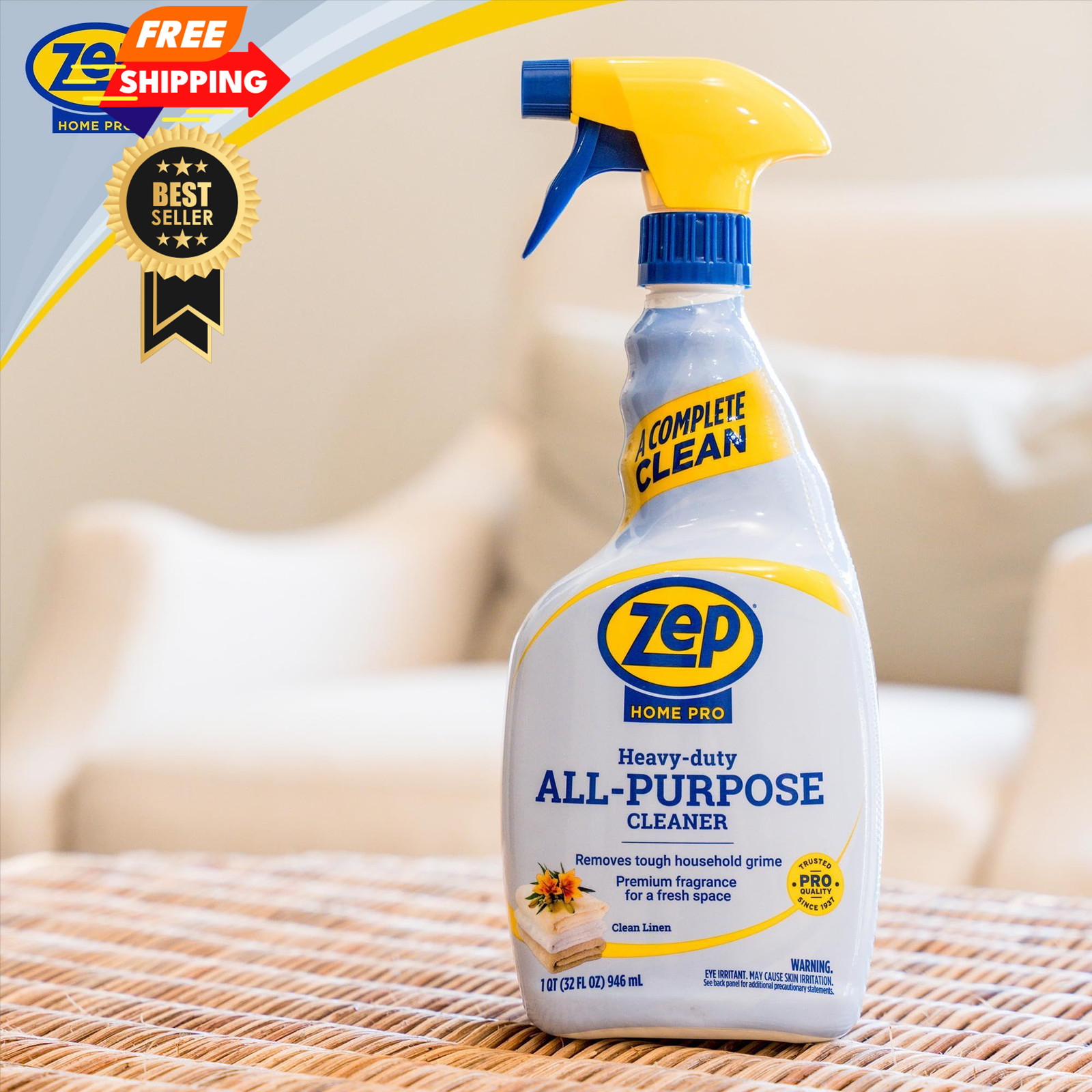 Zep Home Pro Heavy-duty All-Purpose Cleaner – 32 oz 32 Fl Oz (Pack of 1)