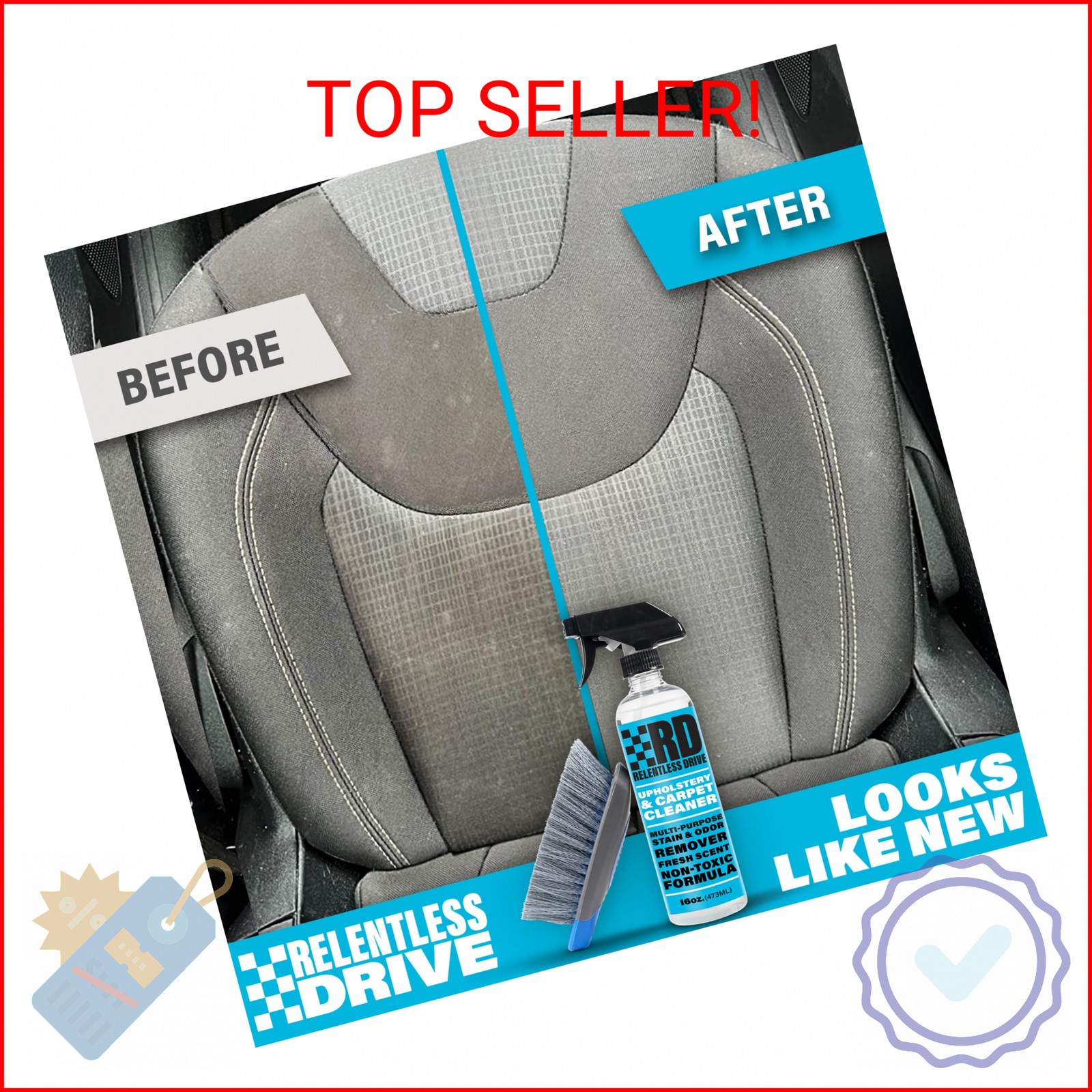 Relentless Drive Car Carpet Cleaner & Car Upholstery Cleaner