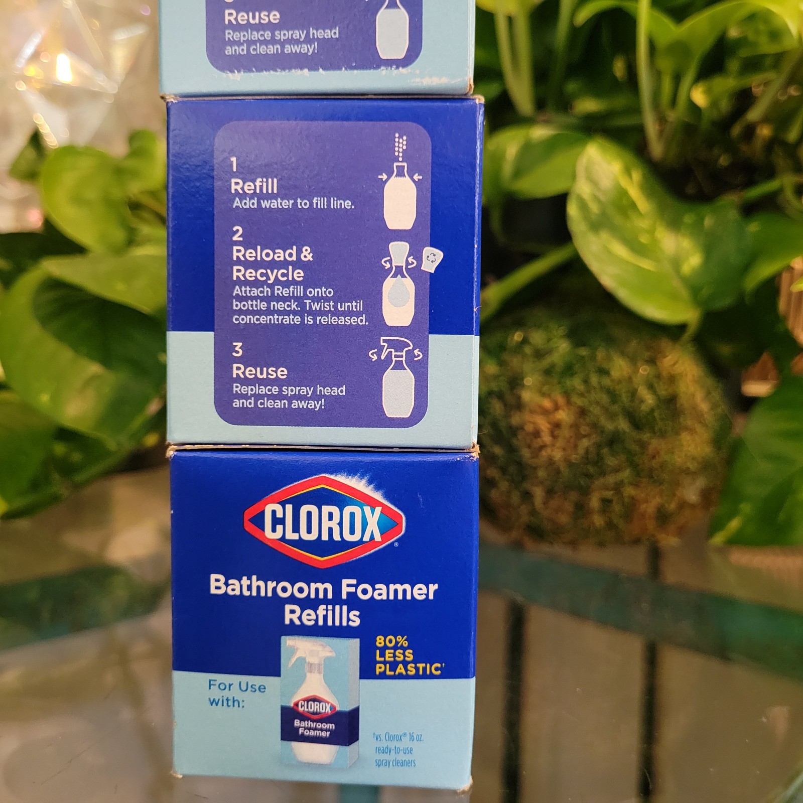 3x Clorox Bathroom Foamer Concentrated Cleaner Refills Refillable Spray Bottle 9