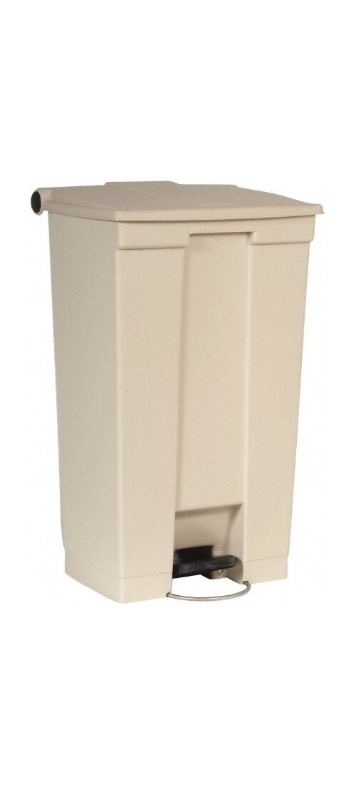 Legacy Step-On Plastic Trash/Garbage Can/Bin, 23 Gal, Beige
