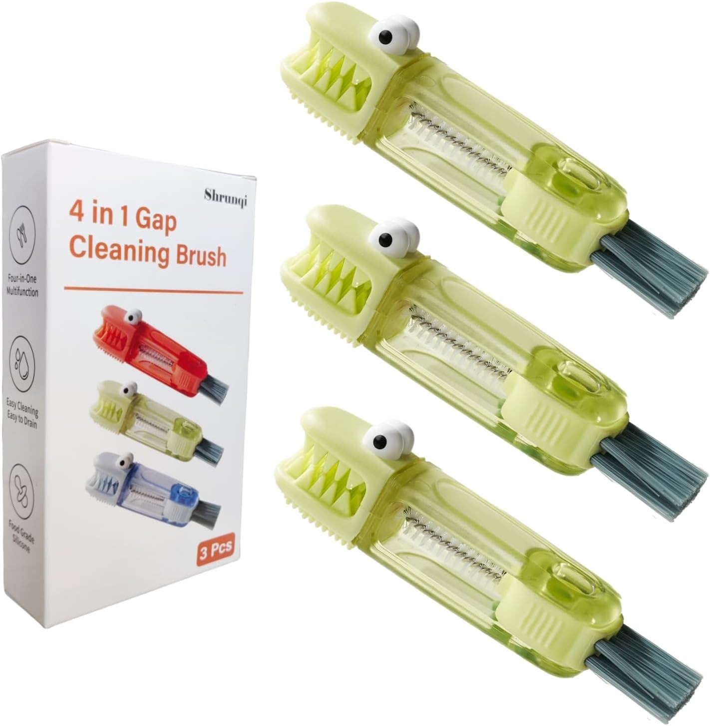 3 in 1 Cup Lid Cleaning Brush 3 in 1 Multifunctional Cleaning Brush Portable Cup