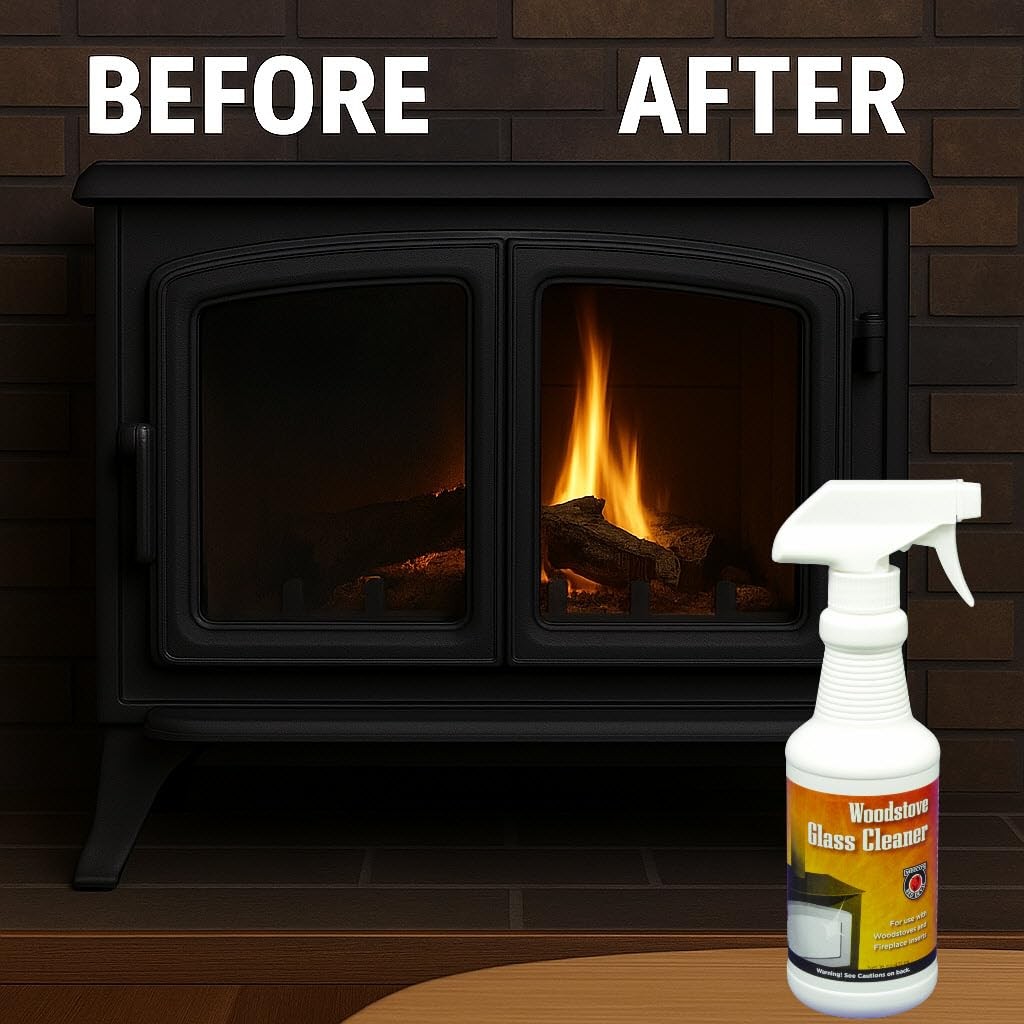 701 Wood Stove Glass Cleaner – Removes Creosote, Soot & Smoke from Wood, Pell…