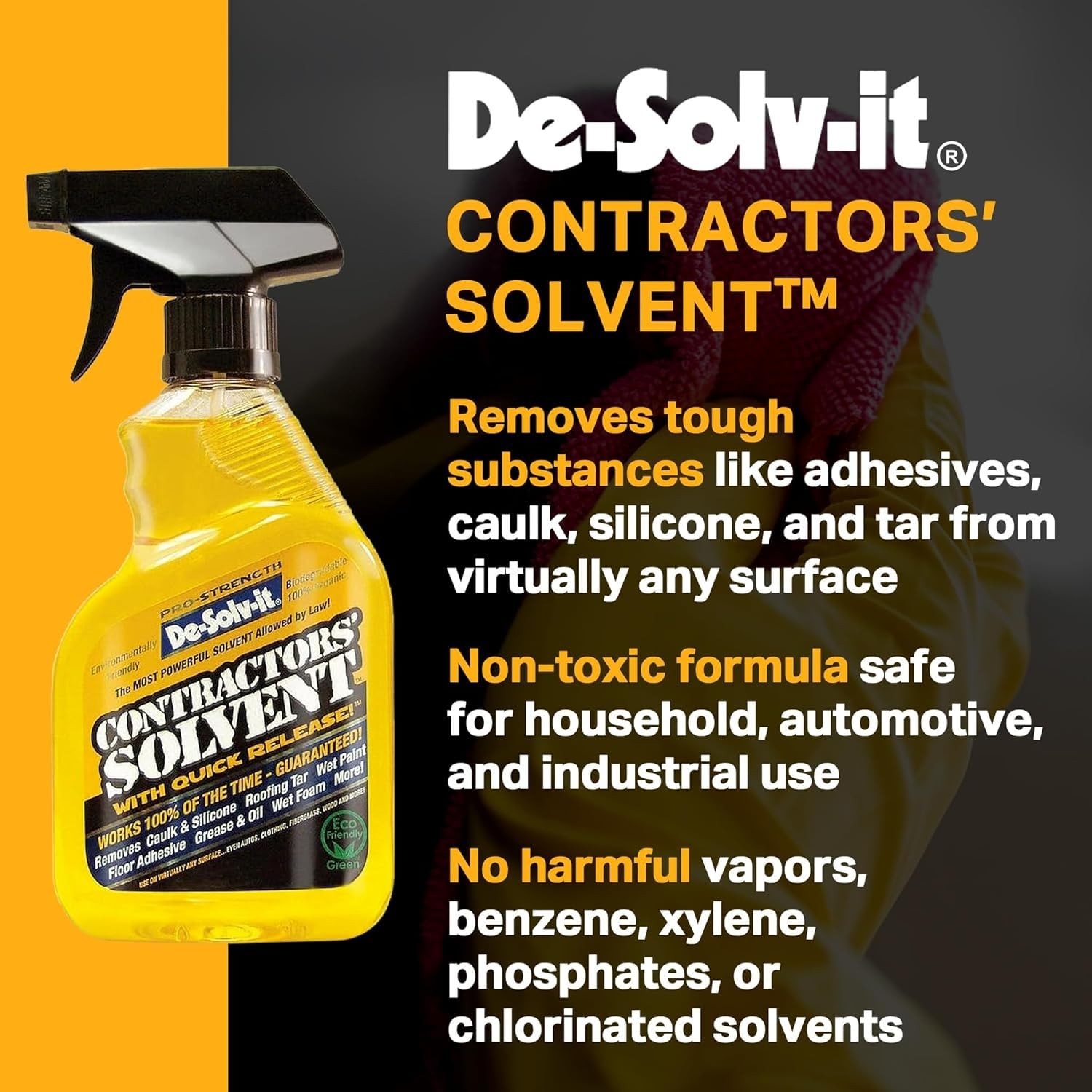 Orange-Sol De-Solv-it® Pro Contractors Solvent™, Versatile Adhesive Remover S…