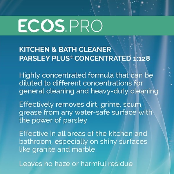 Ecos Pro Pl9746/04 Kitchen And Bathroom Cleaner, Gray, 1 Gal
