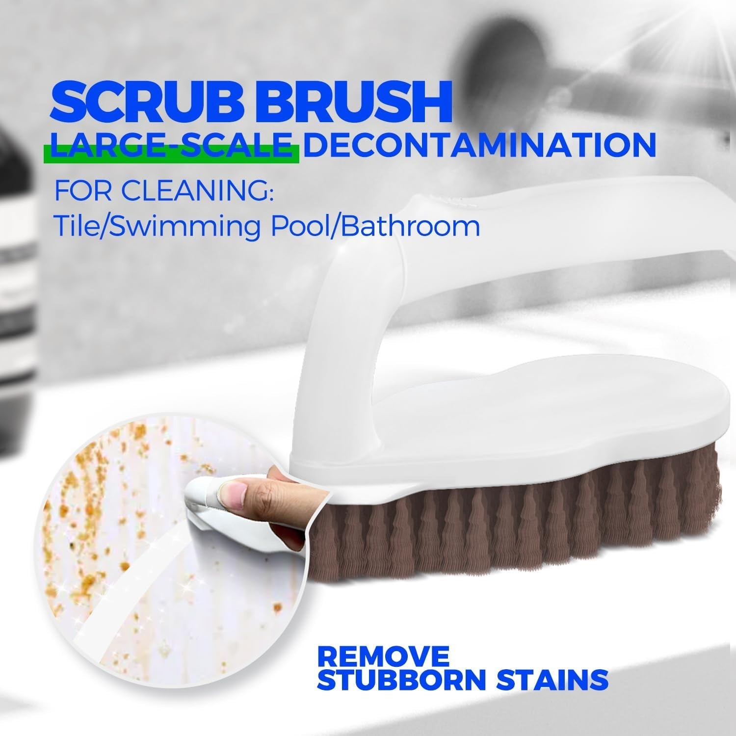 7 Pack Deep Cleaning Brush Set, Scrub Brush, Grout Brush, Pool Brush, Scrub P…
