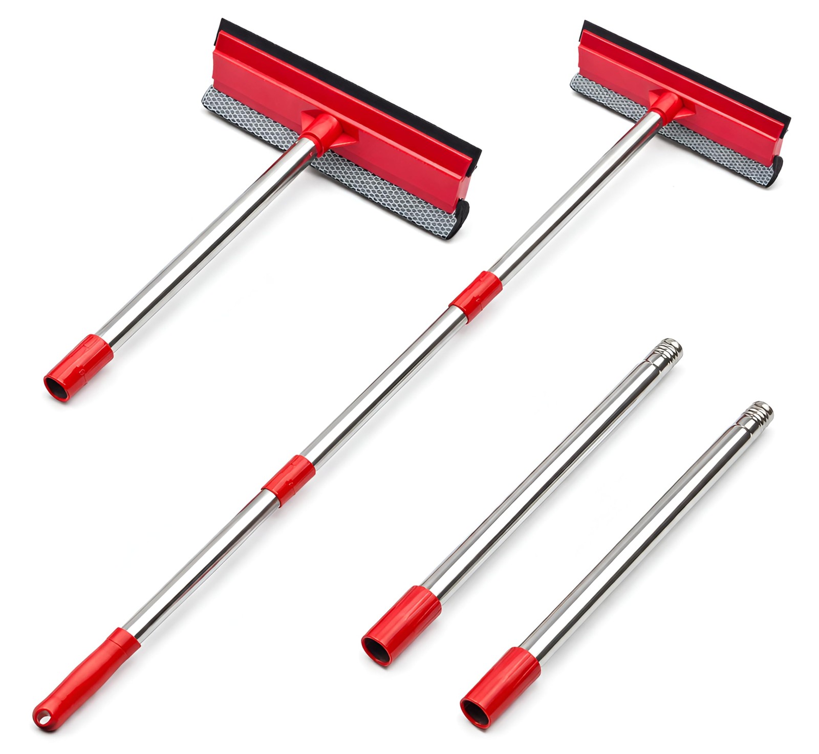 Window Squeegee Cleaner Extension Pole Long Handle Glass Washing Tool 55 Inch