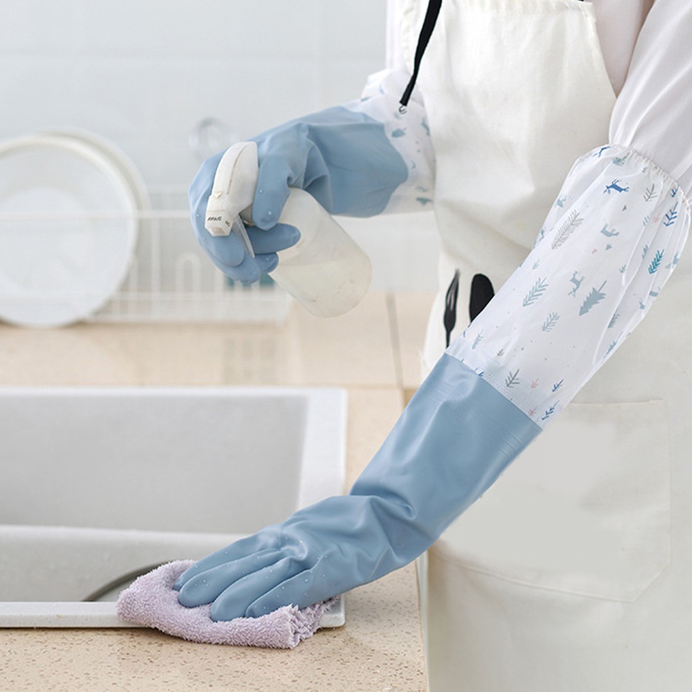 Washing Gloves Kitchen Long Waterproof Dish Cleaning Gloves Rubber Latex Protect