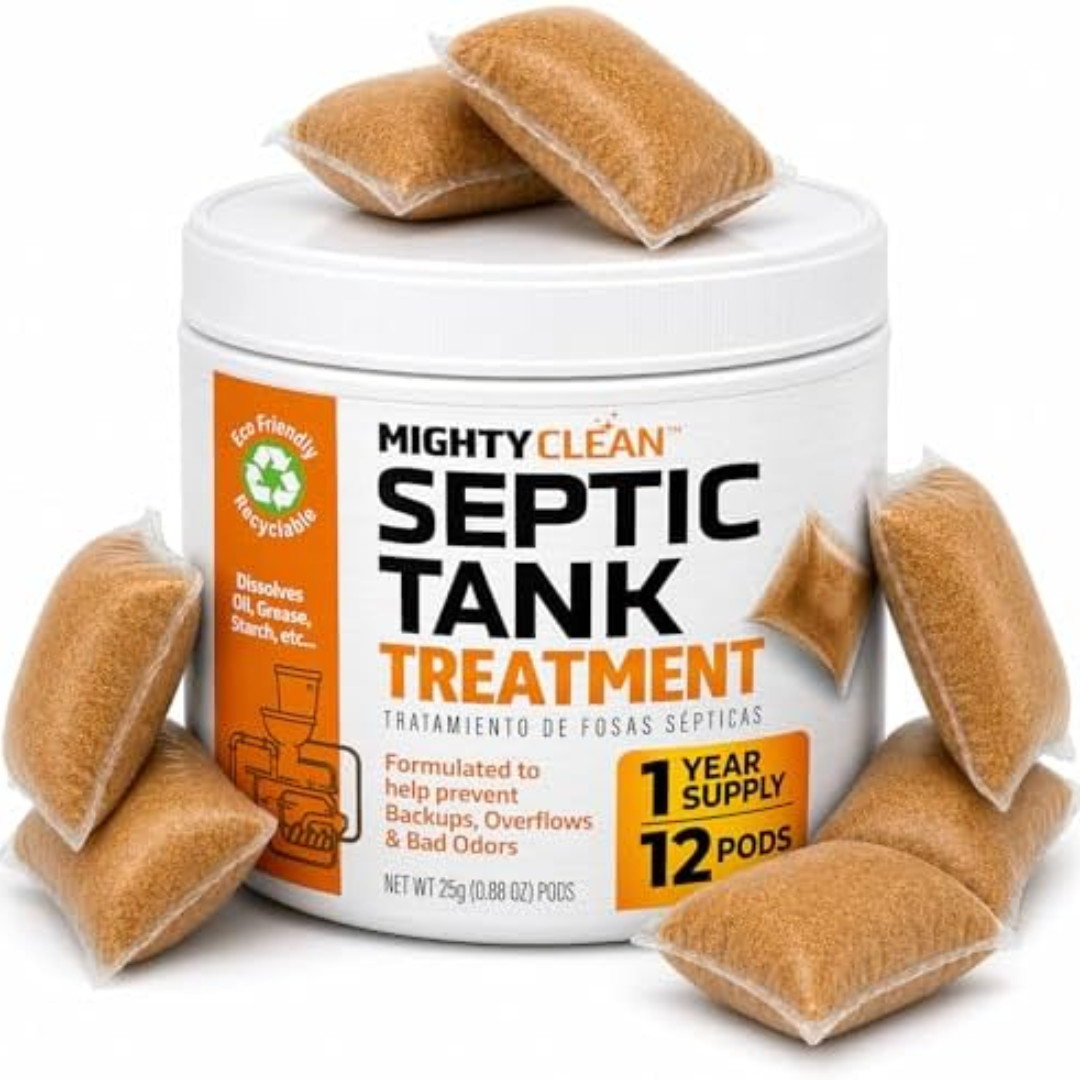 Septic Tank Treatment – 12 Pods, 1 Year Supply – RV Toilet Treatment – Dissolvab