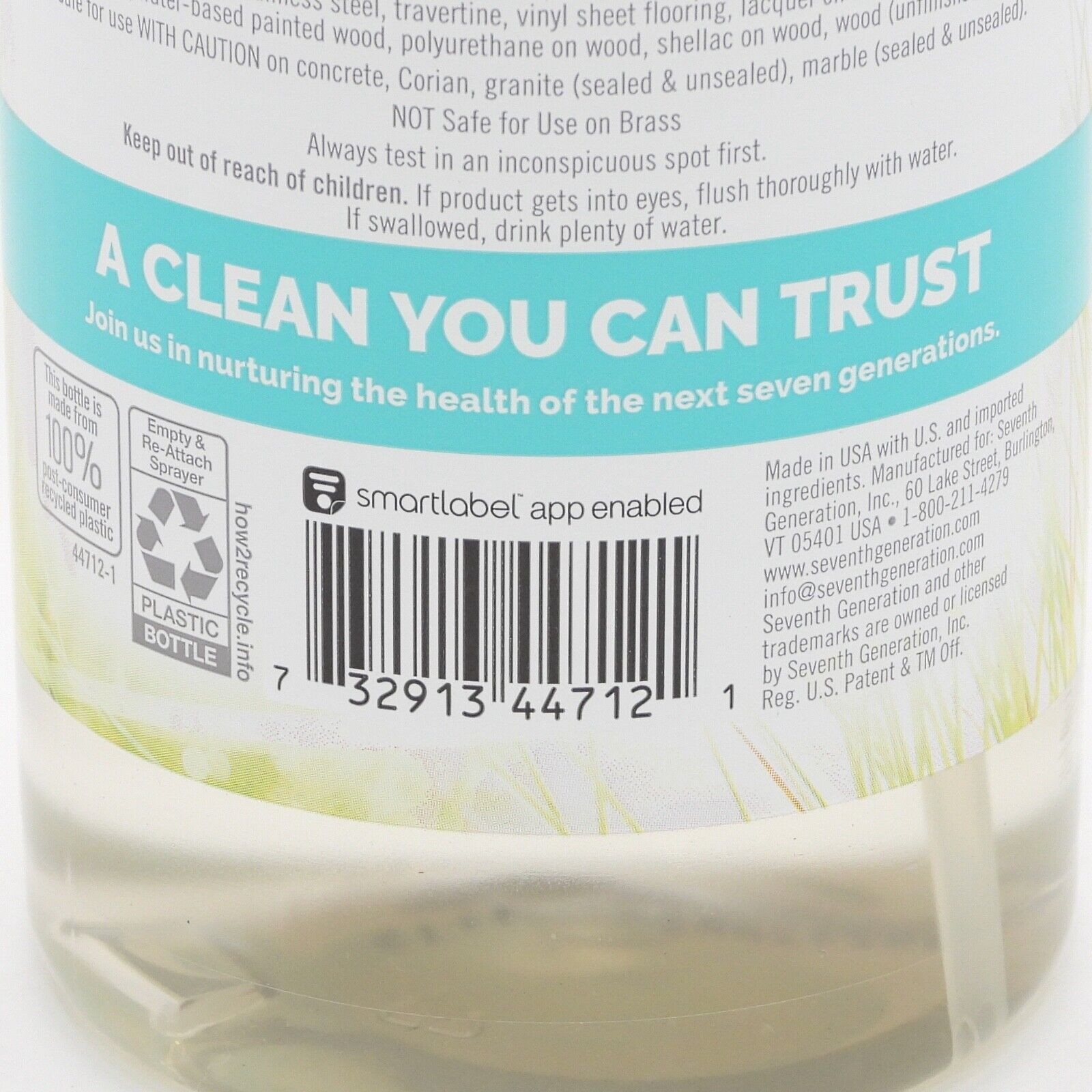 Seventh Generation Glass Cleaner Sparkling Seaside Scent (23oz/680ml) Pack of 3