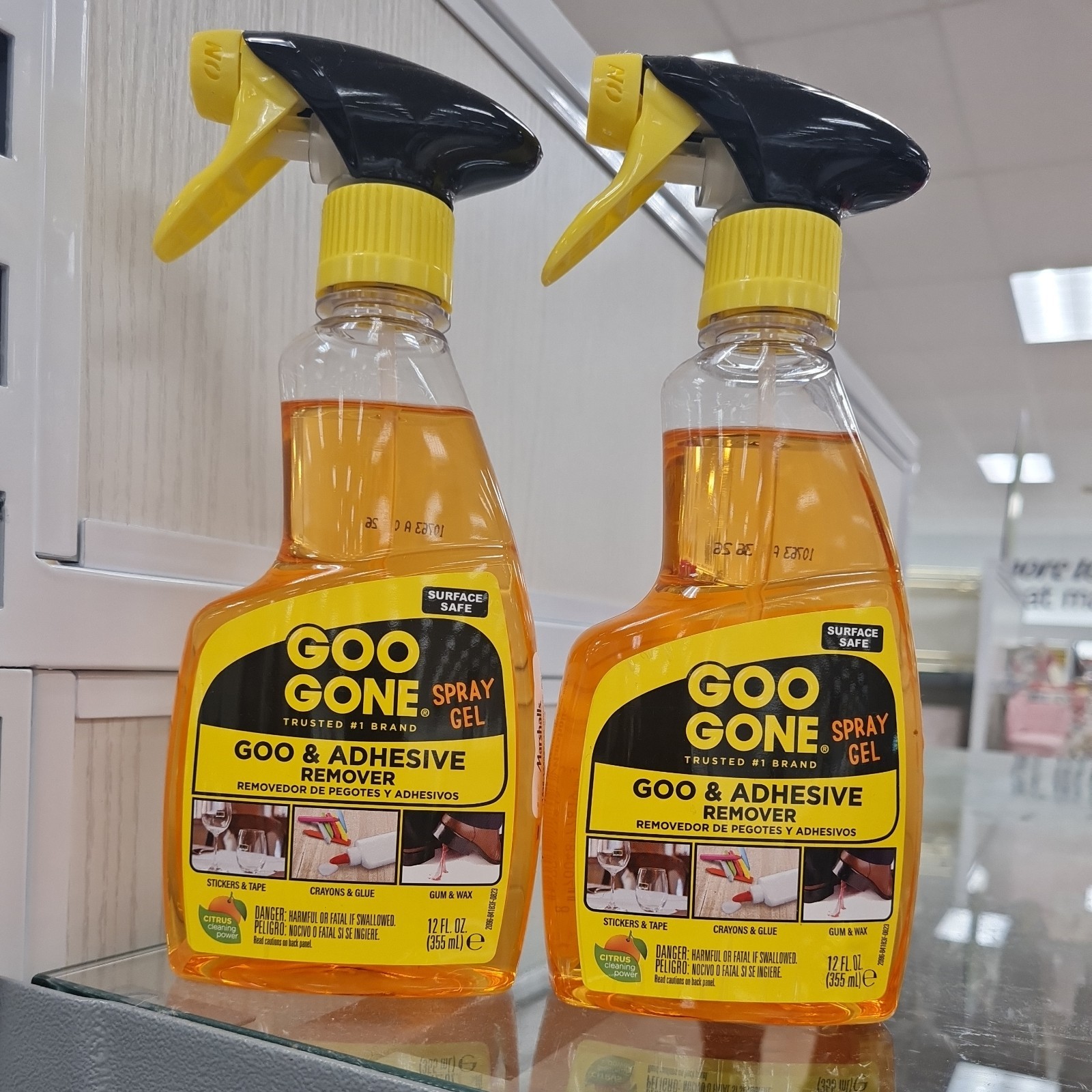 GOO GONE Original ADHESIVE Glue Gum Remover ~ Fresh Citrus & Surface Safe 12Oz