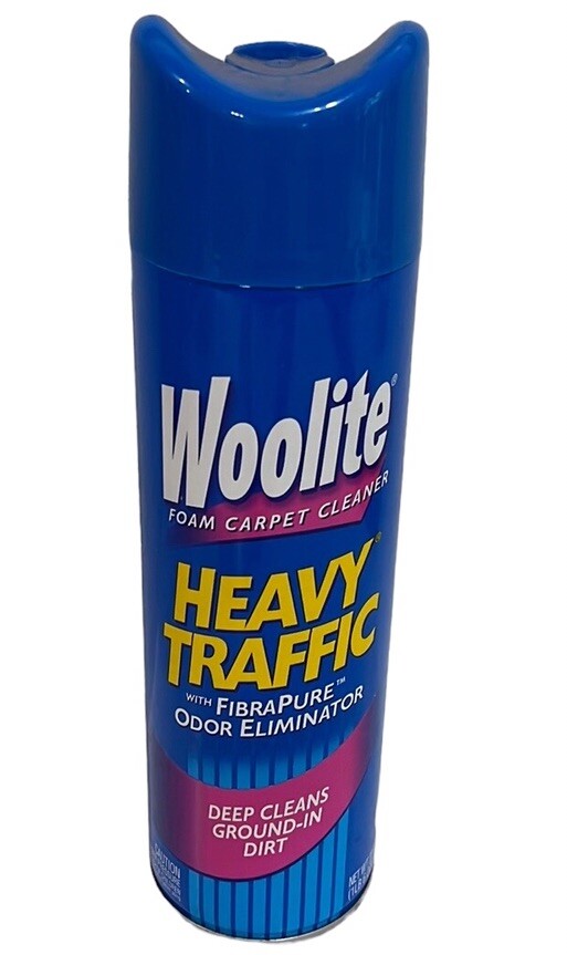 Vintage 2000 WOOLITE Foam Carpet Cleaner~Heavy Traffic~NOS 22oz~Use/Prop**READ**