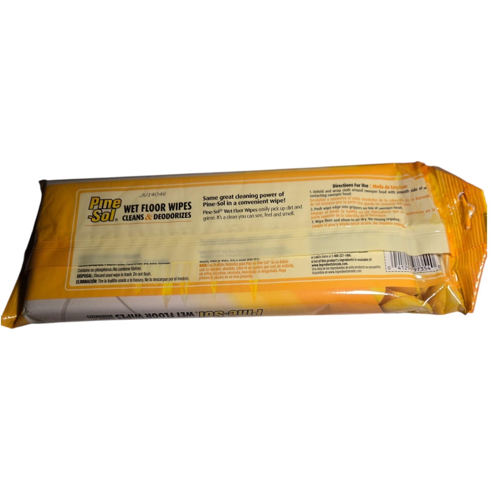 Pine-Sol Wet Floor Wipes Lemon Fresh Lot Of 4 Packs Fits Common Sweepers NOS