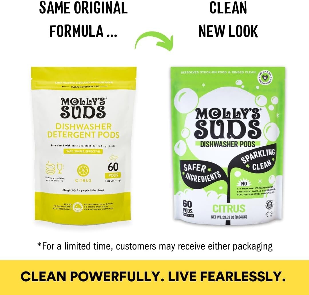Cruelty-Free 60 Count Dishwasher Pods – Sparkling Clean with Zero Residue