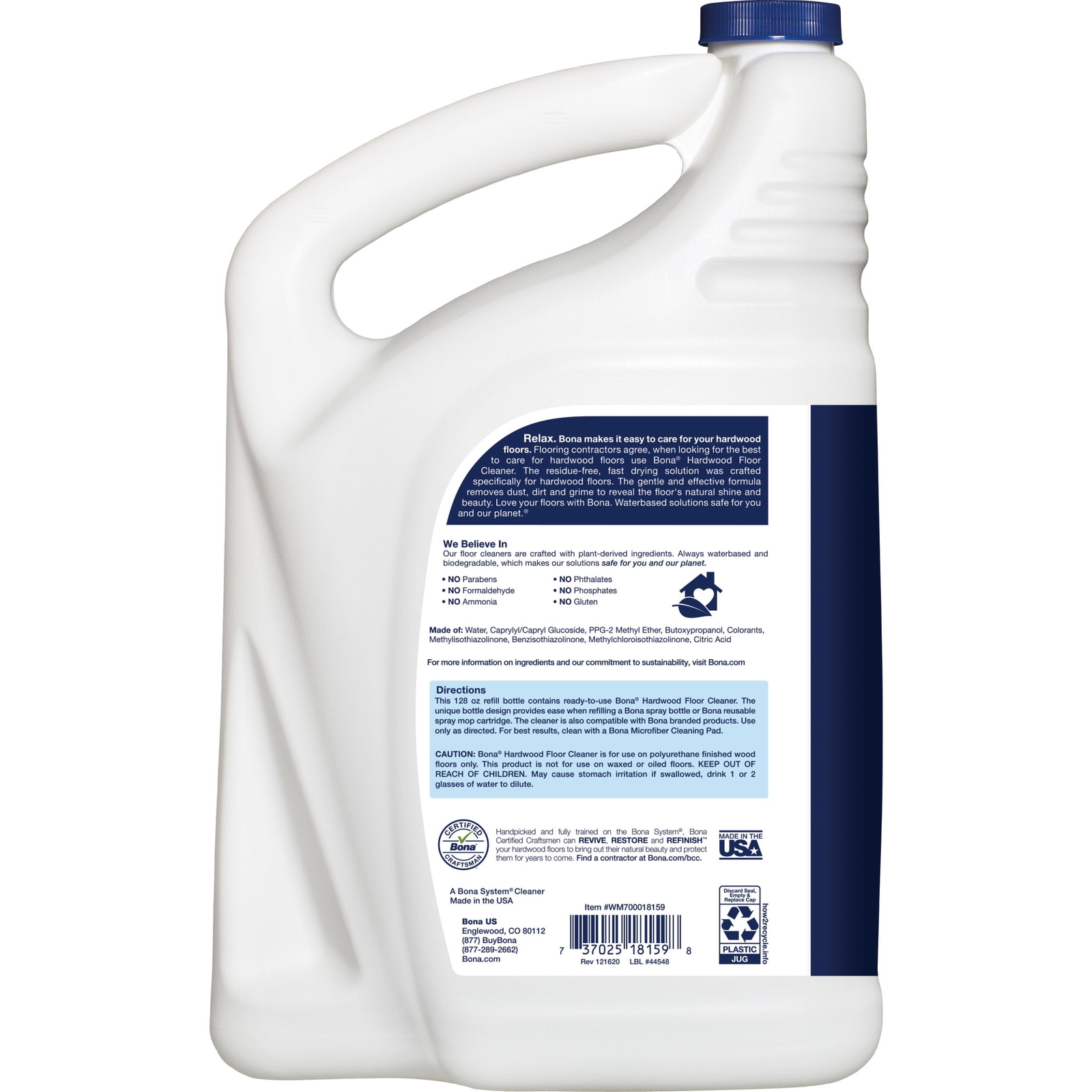 Hardwood Floor Cleaner Refill Unscented 128 fl oz