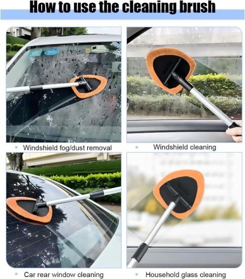 Car Windshield Cleaner Tool, Vehicle Window Detailing Cleaning K Color: Orange