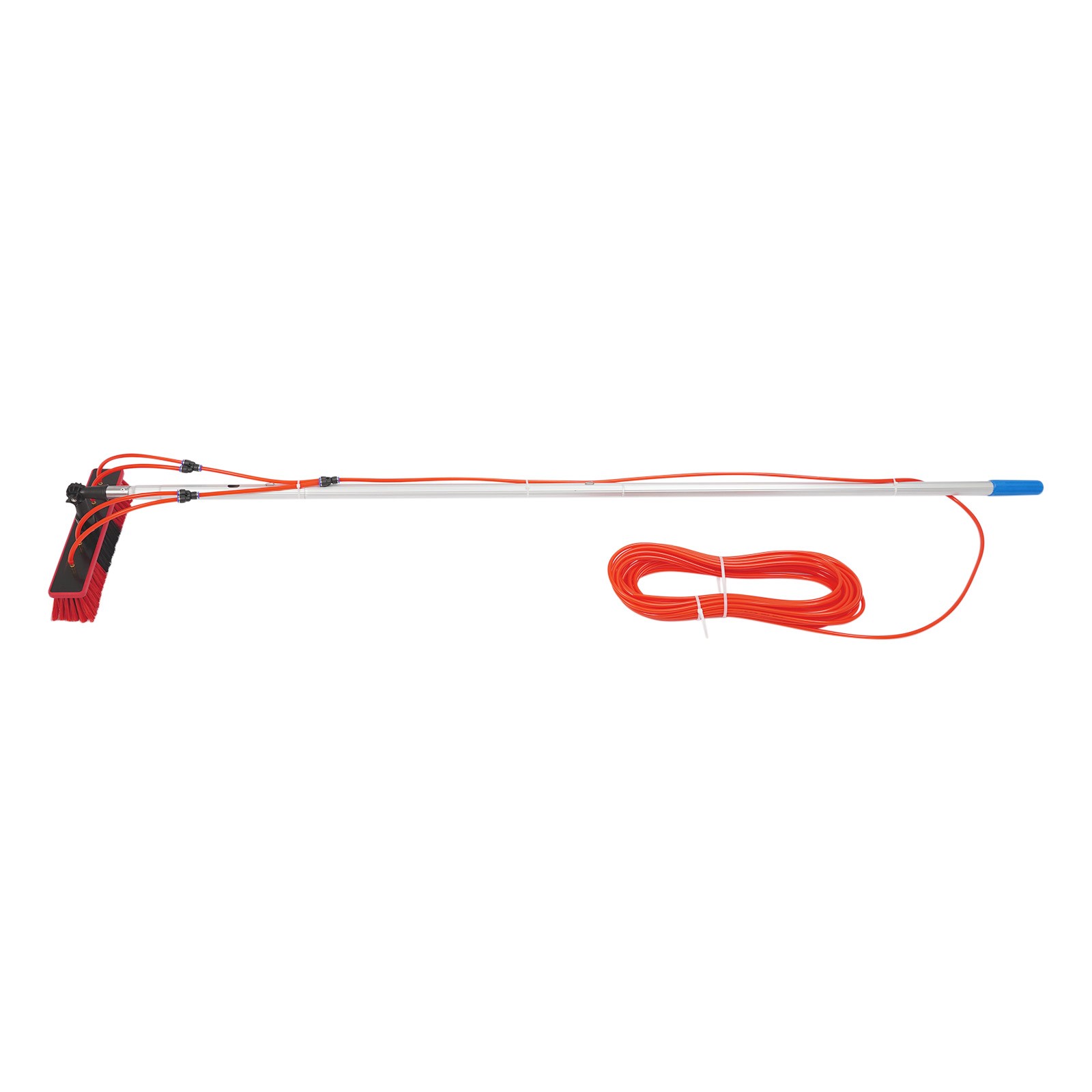 Solar Panel Cleaning Brush Kit 13ft Telescopic Pole W/Water Fed Brush For Window