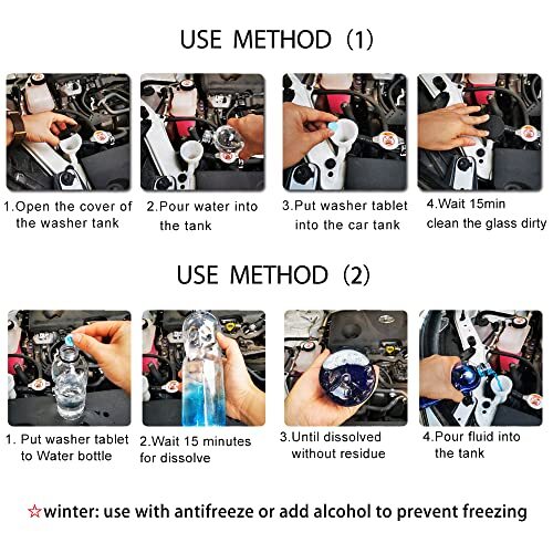 100 Pcs Windshield Washer Fluid Tablets Wiper Fluid Concentrate1 Piece Many Ways