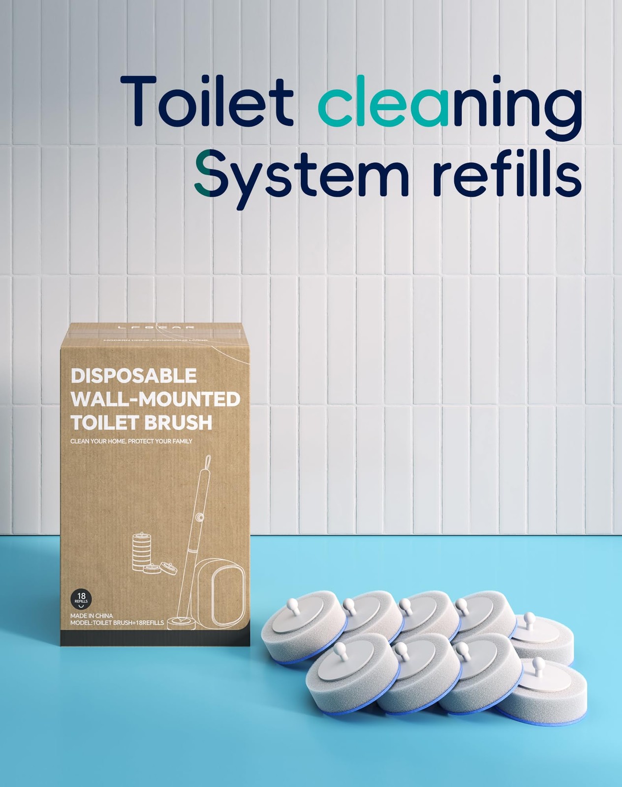 Disposable Toilet Cleaning System Toilet Wand Kit with 36 HighPerformance Re…