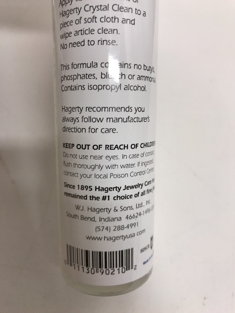 Hagerty 2.5 Oz. Crystal Care Cleaner Crystal Jewelry I Phone Smart Screens