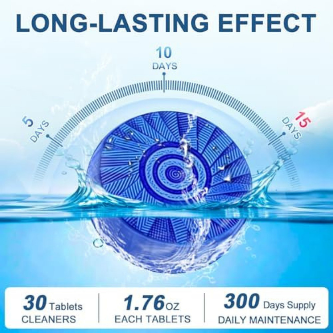Toilet Bowl Cleaner Tablets Blue Toilet Tank Cleaners, Septic-Safe Hard Water St