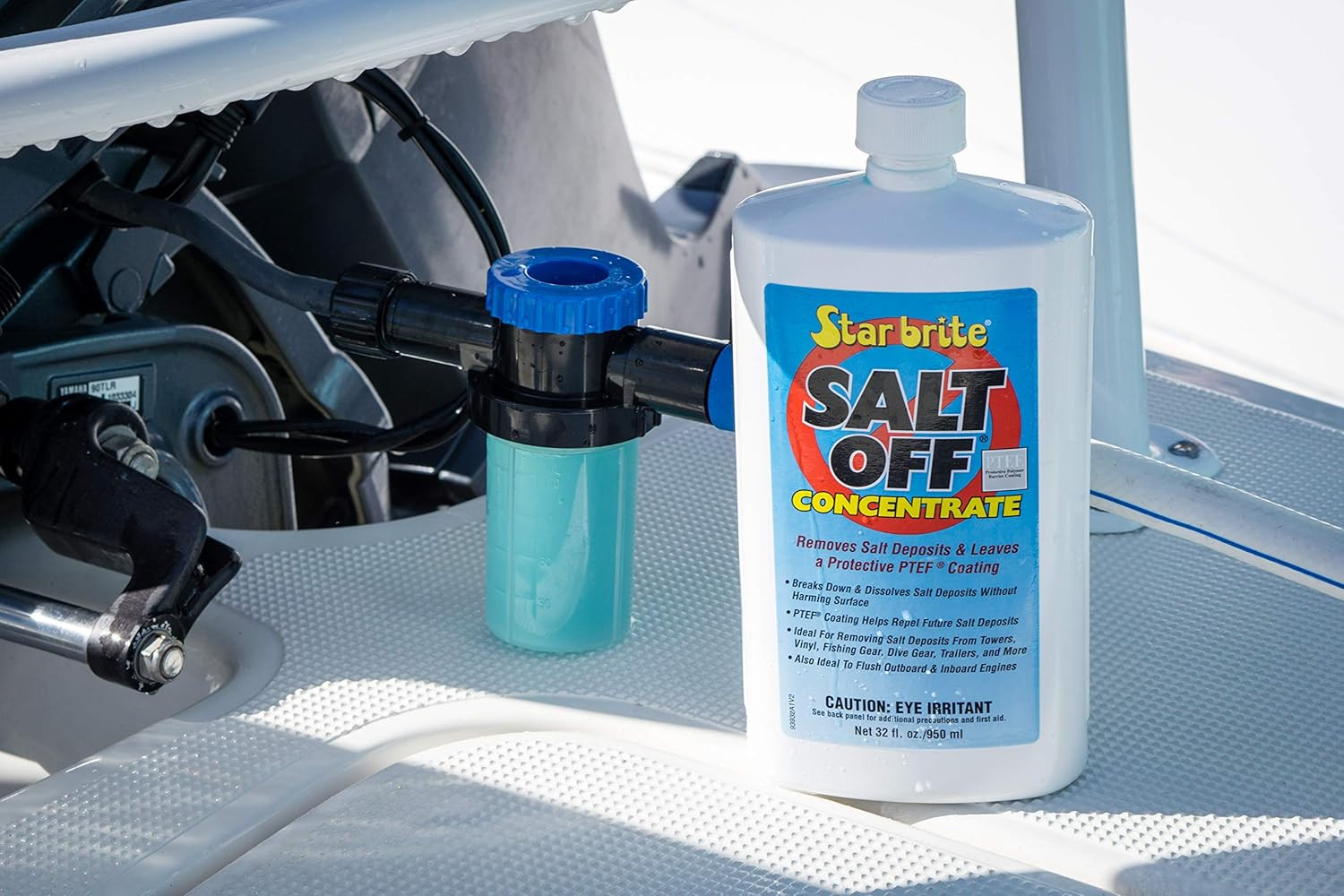 STAR BRITE Salt off Kit – Applicator & 32 OZ Concentrate for Marine Engine Flush