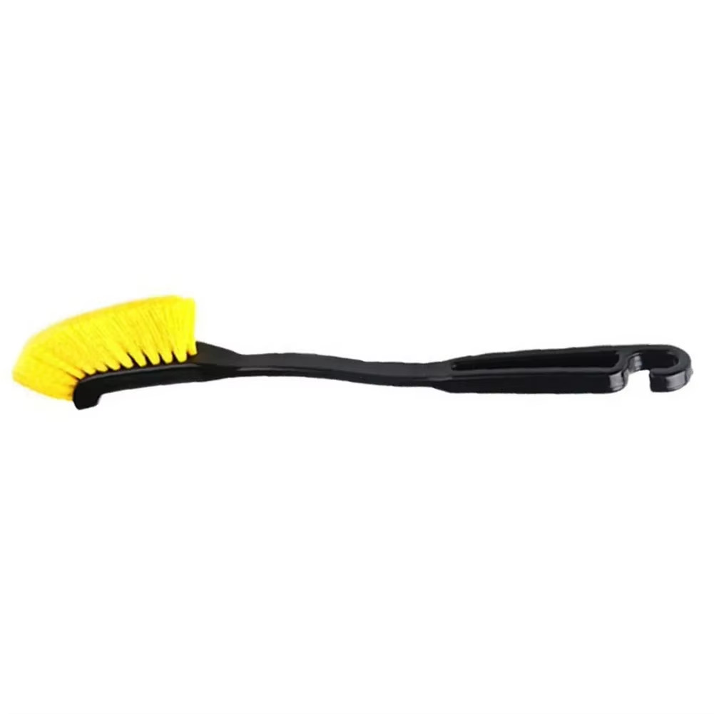 1Pc Car Wheel Tire Rim Brush Curved Head Flexible Truck Wheel Hub Wash Detail De