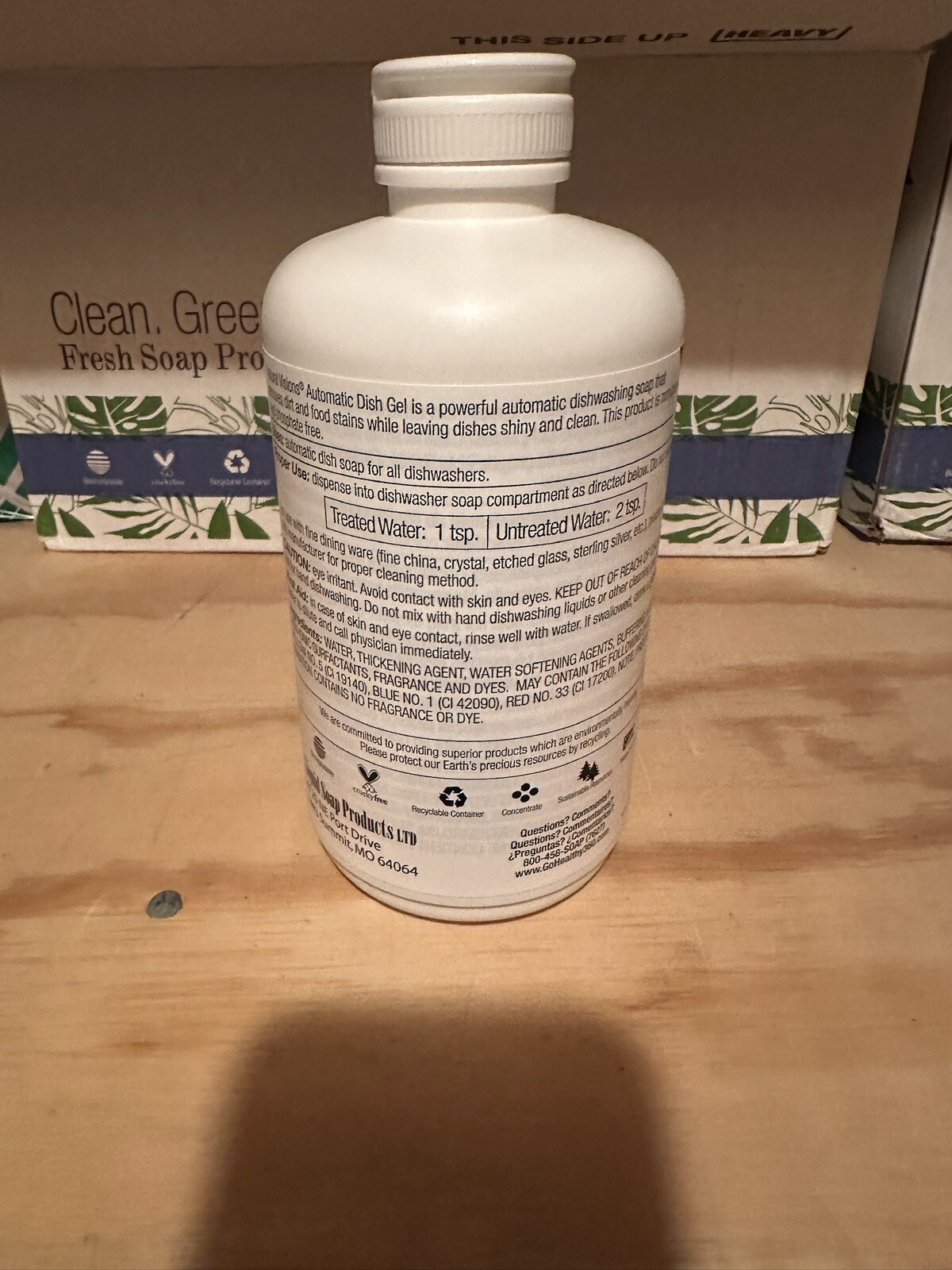 Natural Visions Automatic Dish Gel Super Concentrate Free & Clear 1 Liter