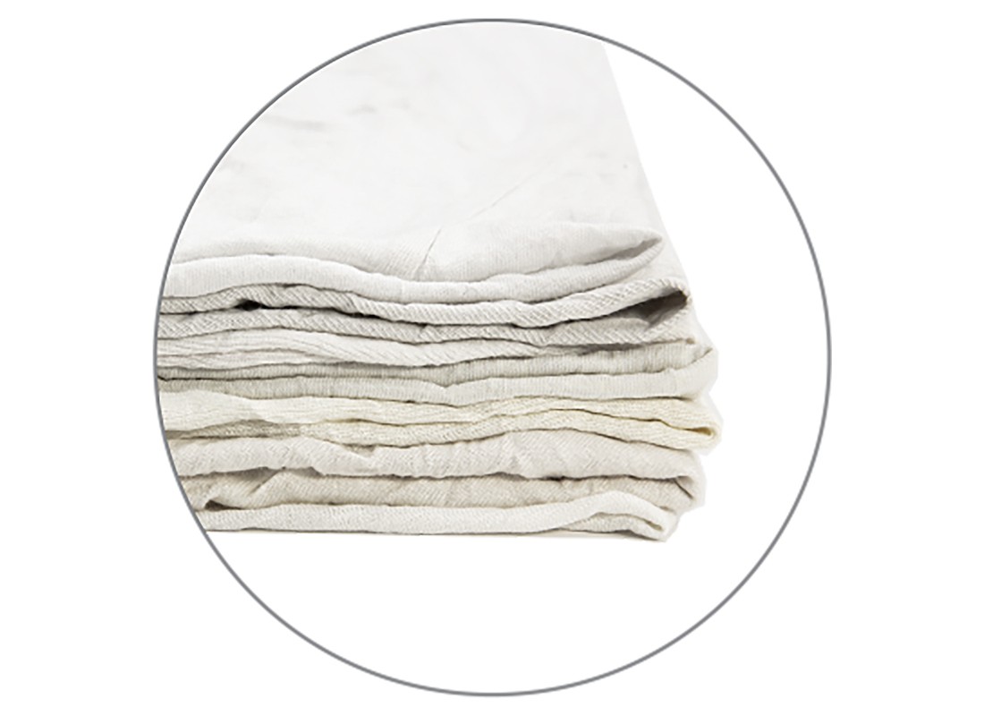FHC T1055 5Lb Box Of Rags Reclaimed White Knit