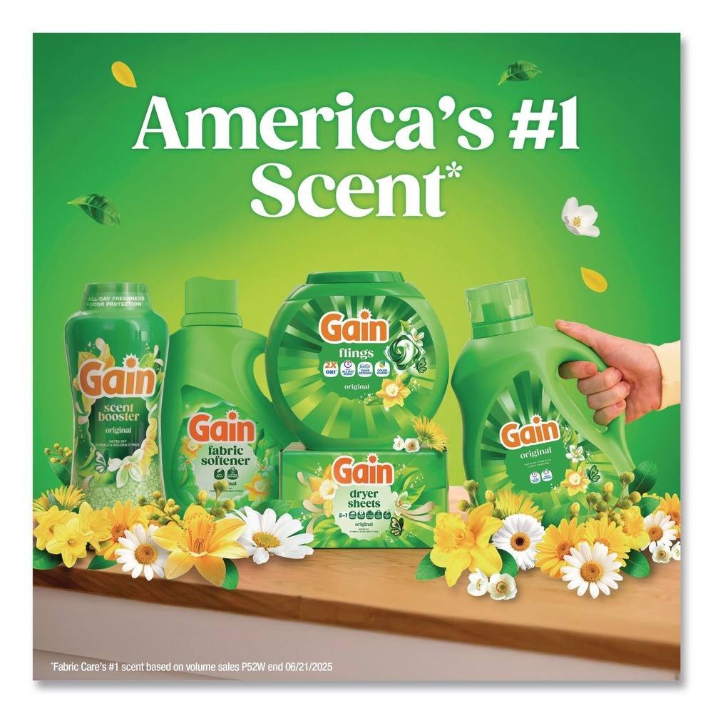 Gain 55861 42oz Bottle Liquid Laundry Detergent – Gain Original Scent (6/CT) New