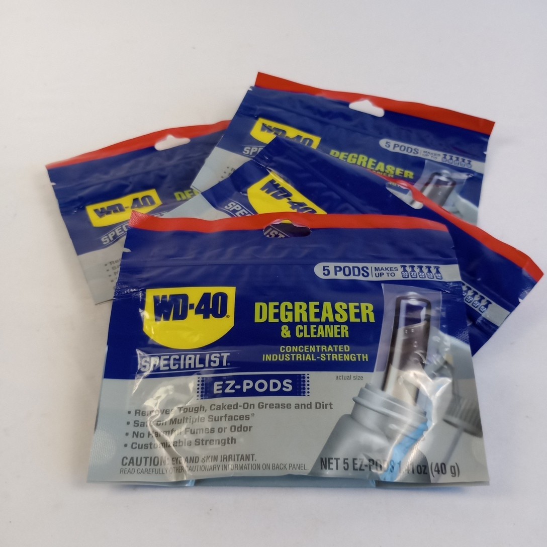 WD 40 Degreaser Cleaner EZ PODS Multi Surface Cleaning Pack of 5 (X4 Pack)