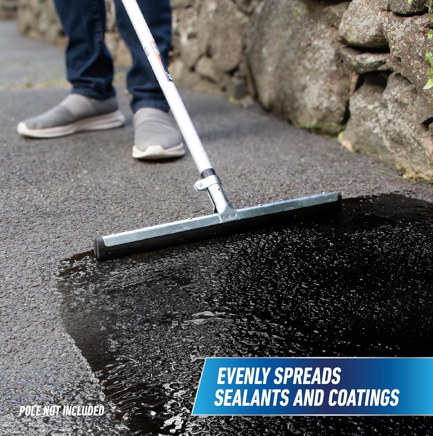 Innovative Floor Squeegee Compatible with Pole Accessories for Extended