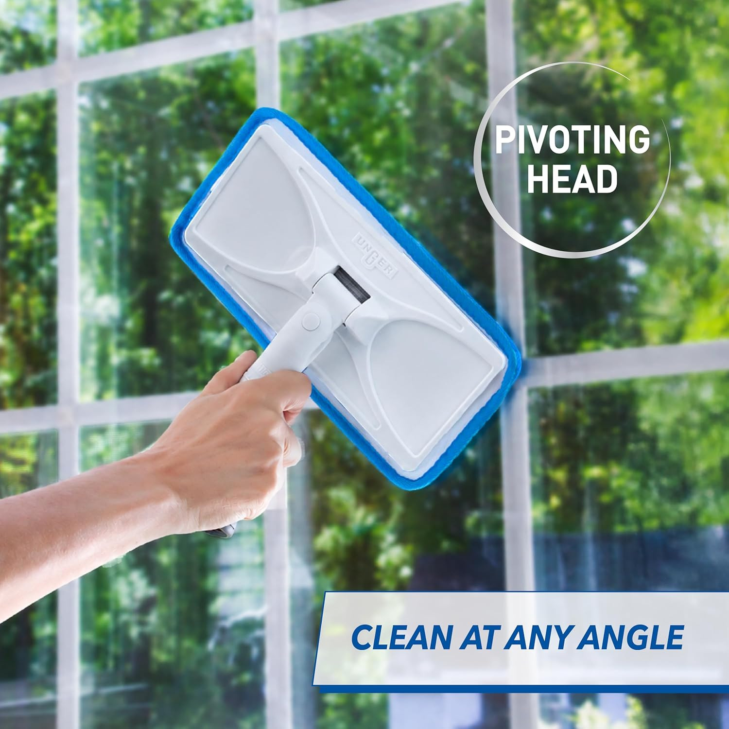 Speed Clean with 4Ft Pole and Extra Reusable Pads, Indoor Window Cleaner, Househ