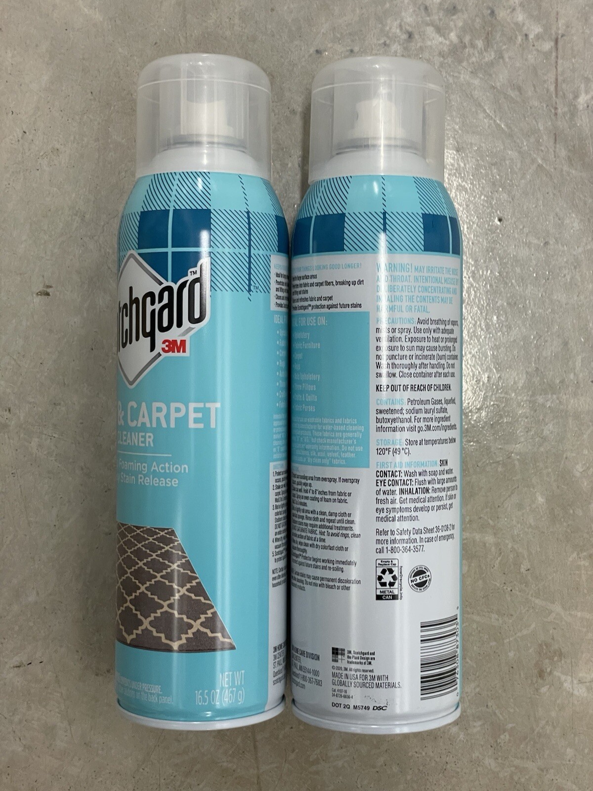 Scotchgard Rug & Carpet Cleaner Deep Foaming Action Stain Remover 2×16.5ox