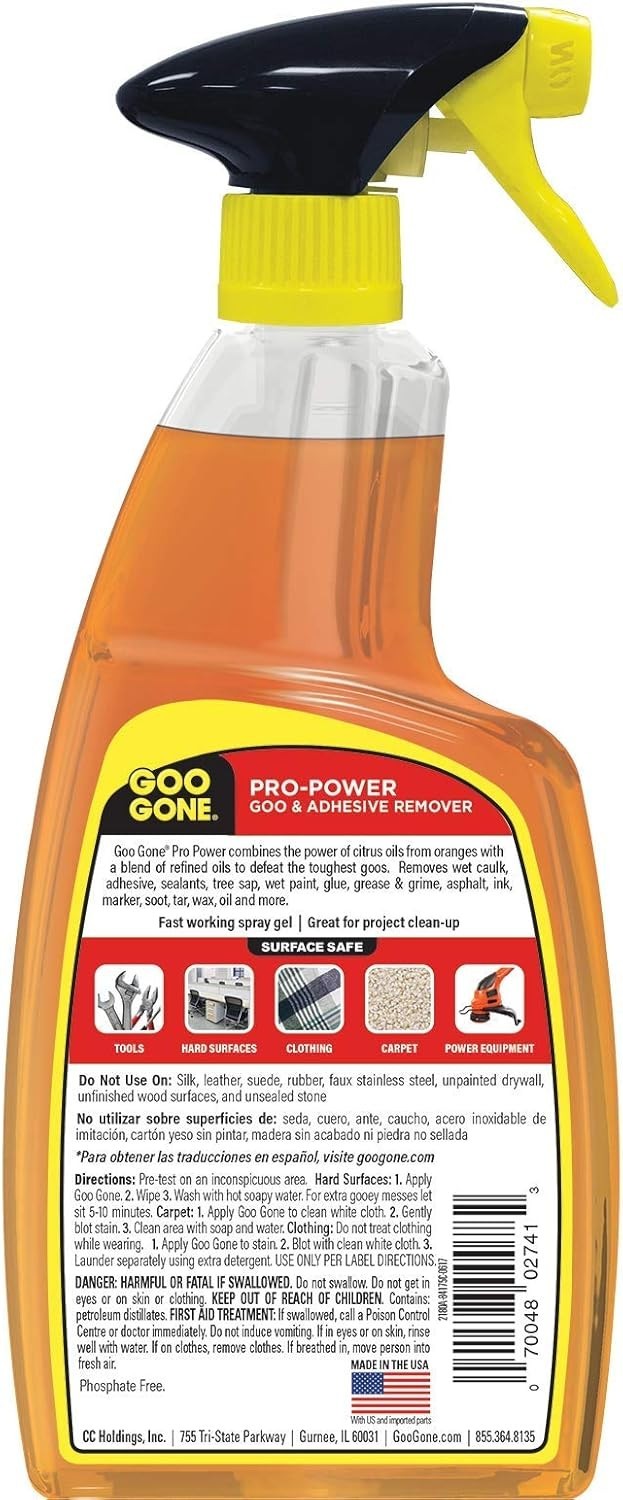 Pro-Power Gel Adhesive Remover – Surface Safe, 24 oz with Scraper Tool